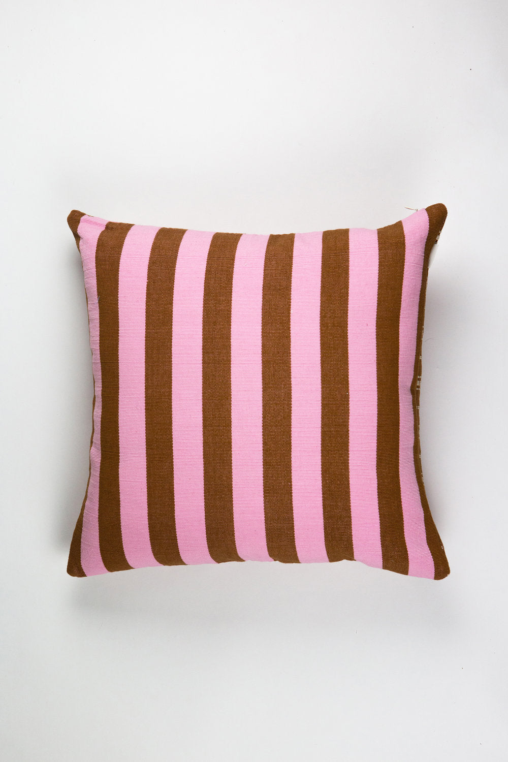 Santiago Grid Pillow - Baby Pink &amp; Umber - 18"x18"