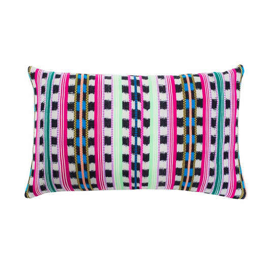 Santiago Atitlan Pink and Lime Pillow