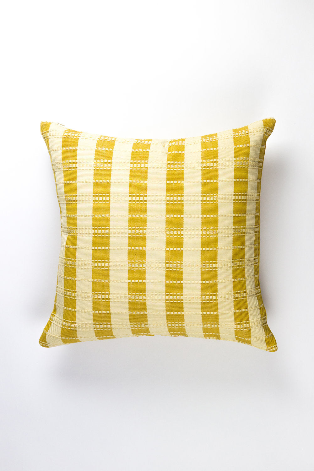 Santiago Grid Pillow - Butter