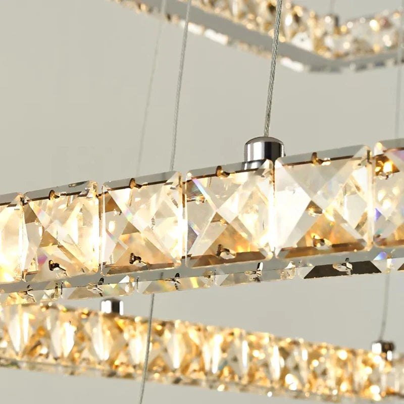 Modern Crystal Pendant Light - LED Chandeliers for Living and Dining Rooms