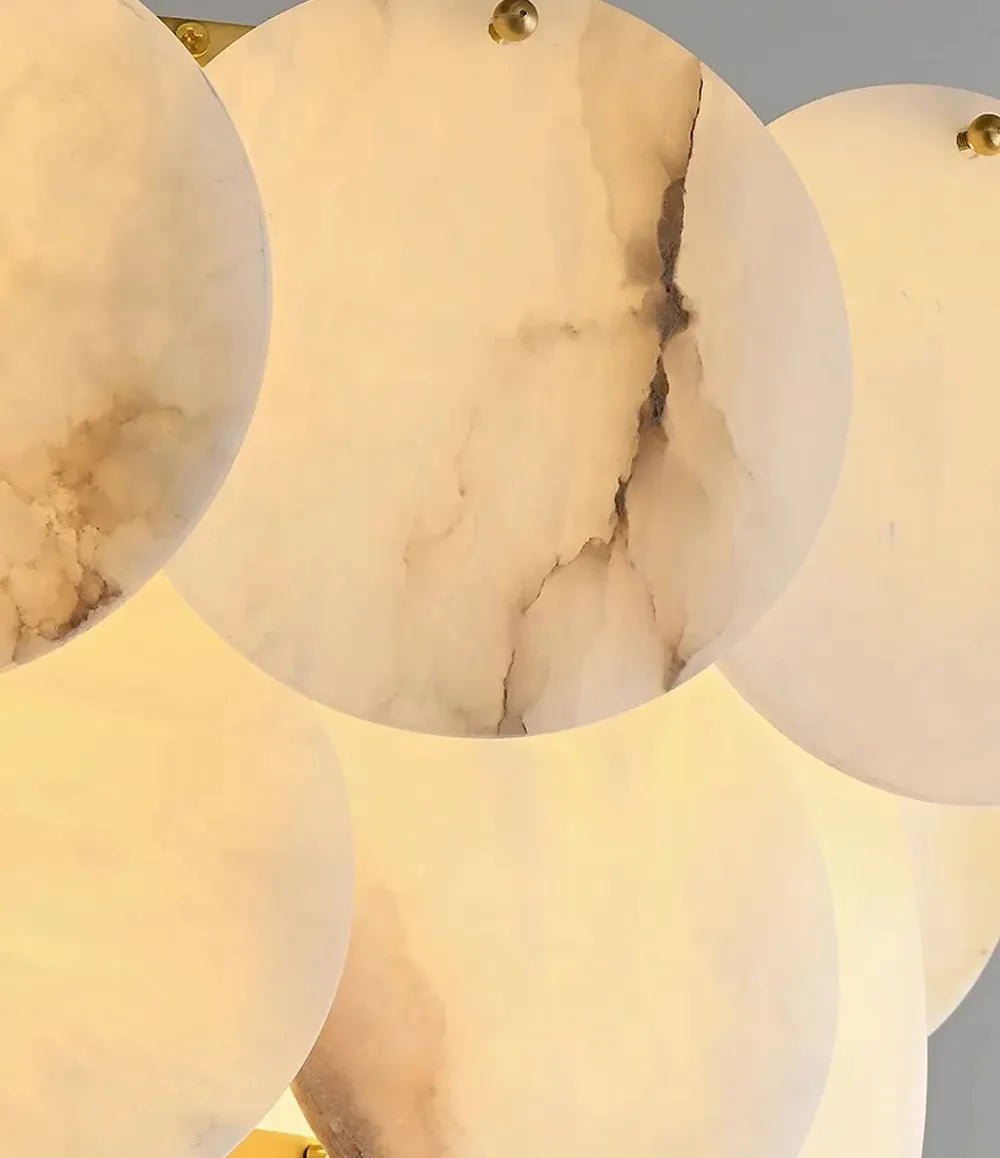 Modern Luxury LED Natural Marble Chandeliers - Illuminating Elegance for Living, Dining, and Kitchen