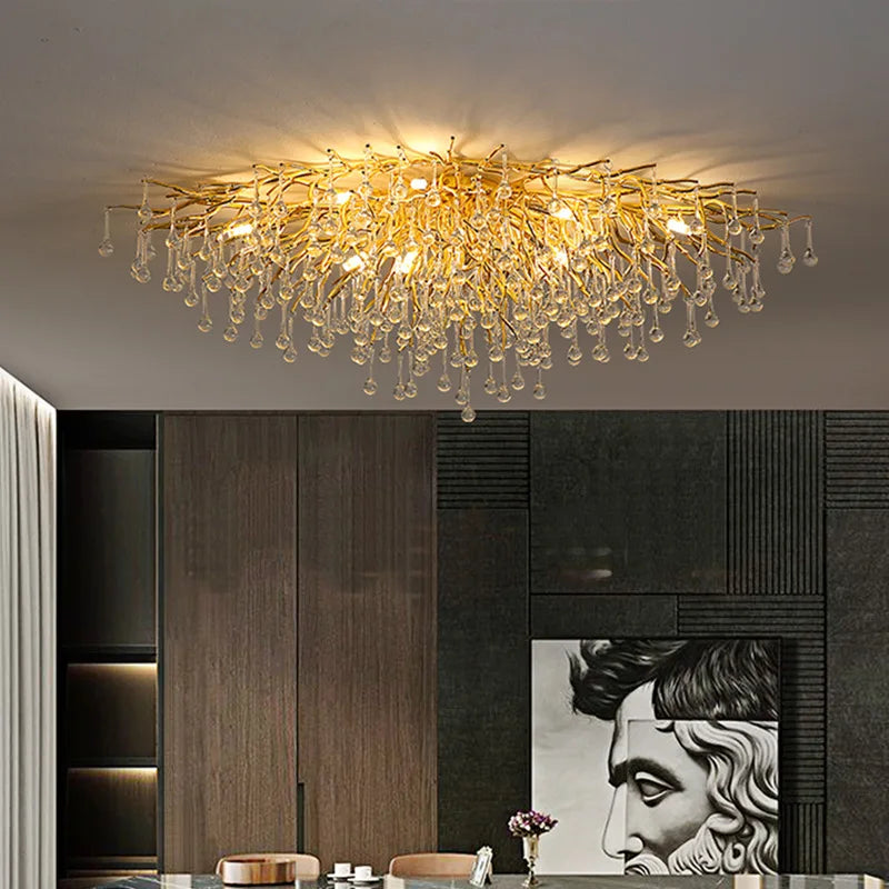 Luxury Crystal Chandelier - Modern LED Ceiling Lighting for Restaurants, Villas, Staircases, Halls, Living Rooms, and Pendant Lamps