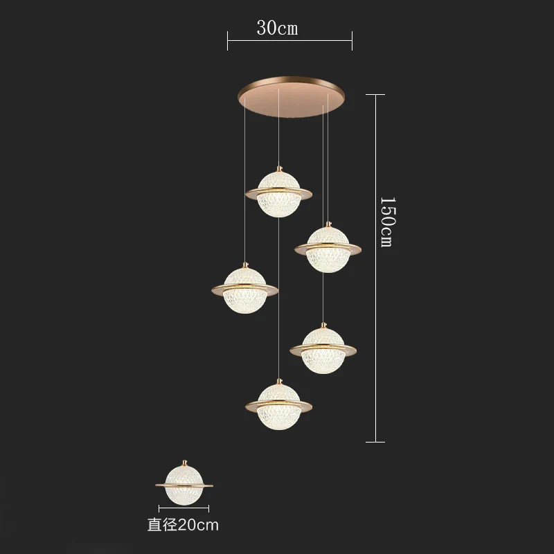 Nordic Home Decor Pendant Lamp - Versatile Lighting for Dining Rooms, Staircases, and Living Rooms