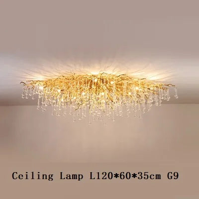 Maison - Modern Luxury Crystal  Water Drop Pendant Light, Perfect for Living Rooms, Bedrooms, Hotels, Villas, and Indoor Decor
