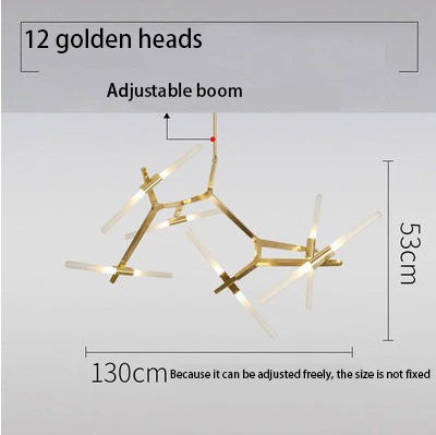 Modern LED Chandeliers - Gold and Black Ceiling Hanging Lighting - Perfect for Dining, Kitchen, Living Room, Bedroom Indoor Decor - Suspension Pendant Lamp