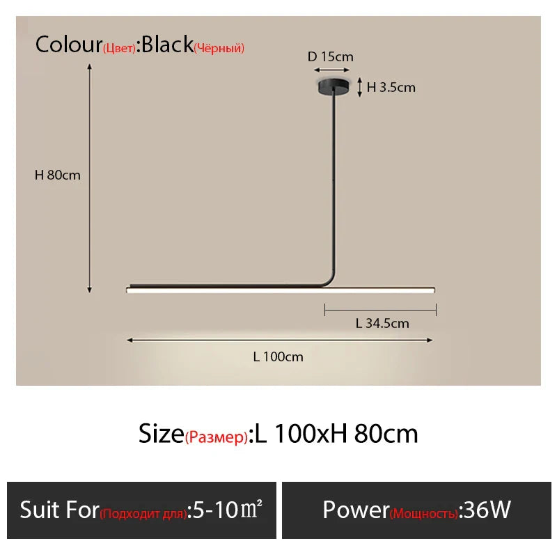 Nordic Minimalist Pendant Lamp - Ideal for Dining Halls, Tea Rooms, Bars, and Long Spaces