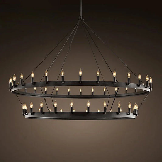 Vintage Industrial Iron Pendant Lamp - Add Retro Charm to Your Cafe, Restaurant, or Bar