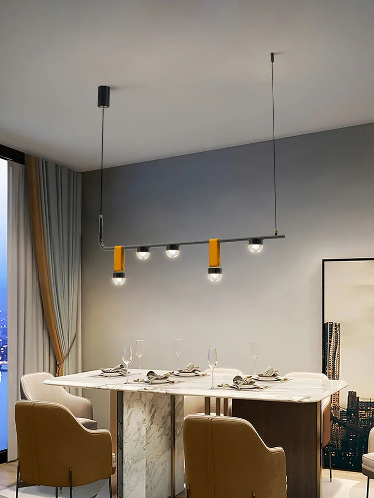 Modern LED Leather Chandelier - Nordic Pendant Light for Dining Room, Kitchen Island, and Ceiling Decor