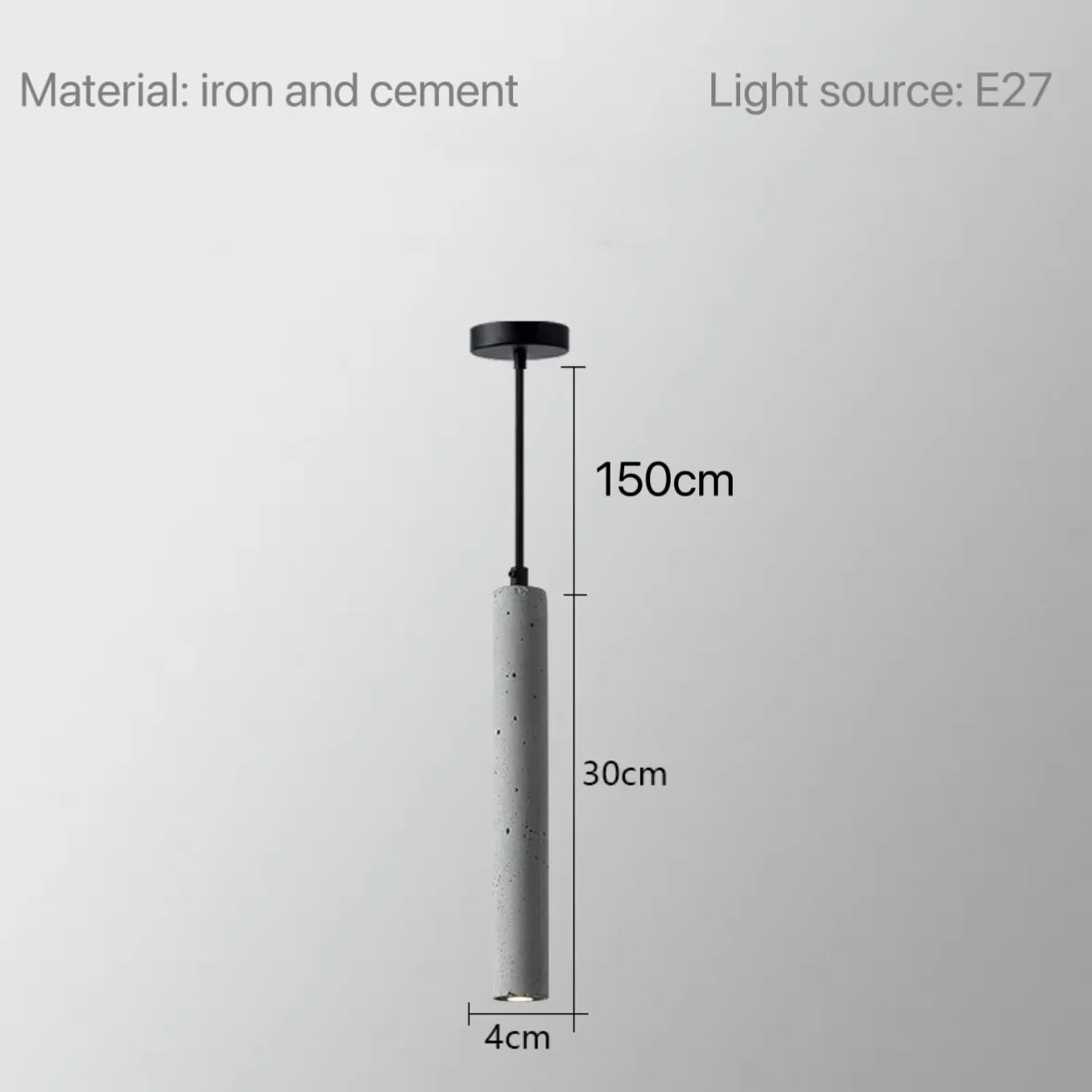 Nordic Modern Cement Pendant Lamp - Contemporary Lighting for Bedrooms, Restaurants, and More