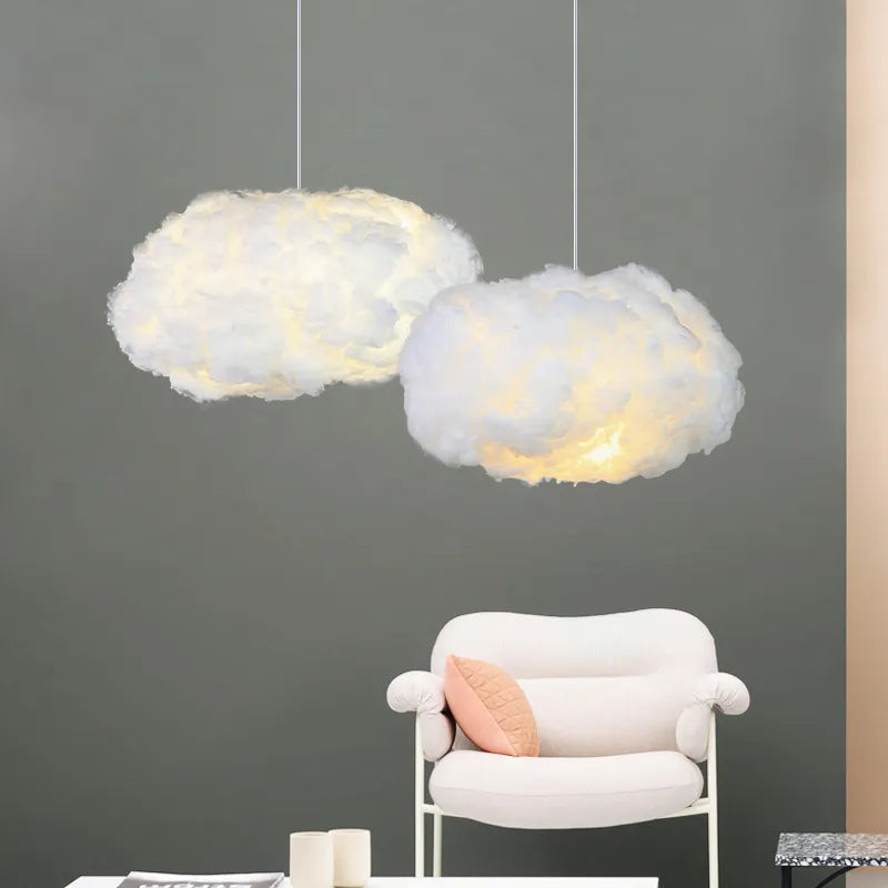 Modern Pendant Lamp - Perfect for Living Room, Bedroom, Kids' Room - LED Hanging Lighting Fixture - Stylish Cloud Suspension Chandelier Lights for Indoor Decoration