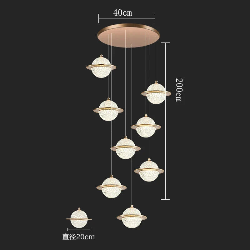 Nordic Home Decor Pendant Lamp - Versatile Lighting for Dining Rooms, Staircases, and Living Rooms