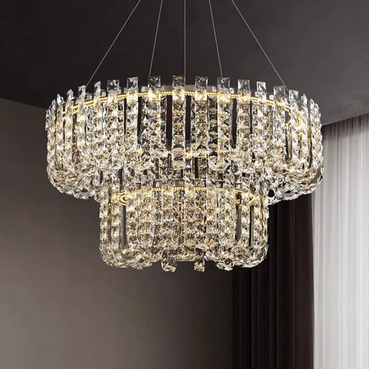 Modern Luxury Crystal LED Chandeliers - Illuminating Elegance for Living and Dining Rooms