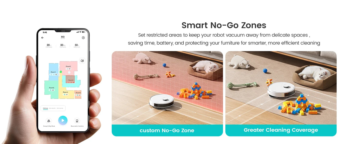 LEFANT Robot Vacuum Cleaner with Mapping, 12000Pa Suction, Emptying Station, Automatic Washing and Drying, DTOF Laser