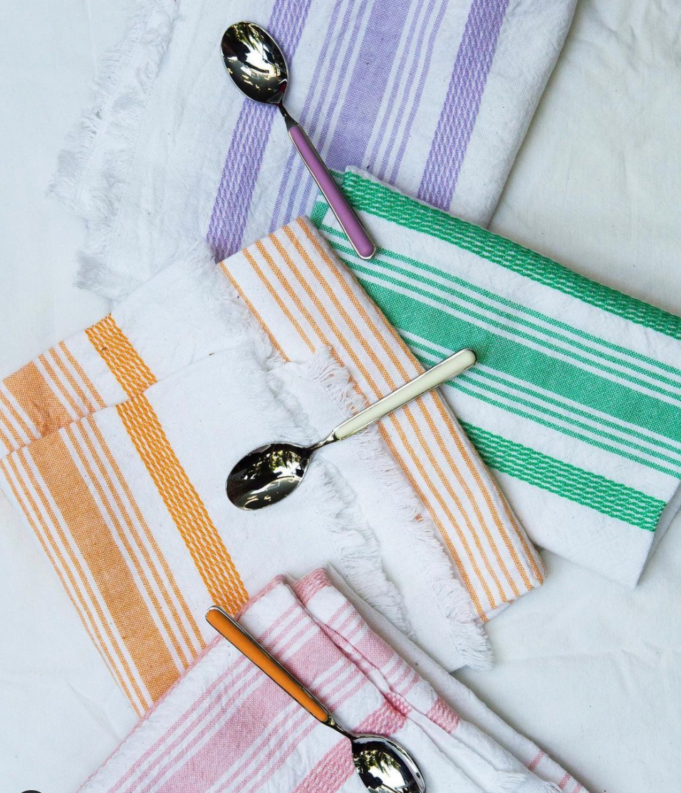 White & Lilac Kitchen Towel