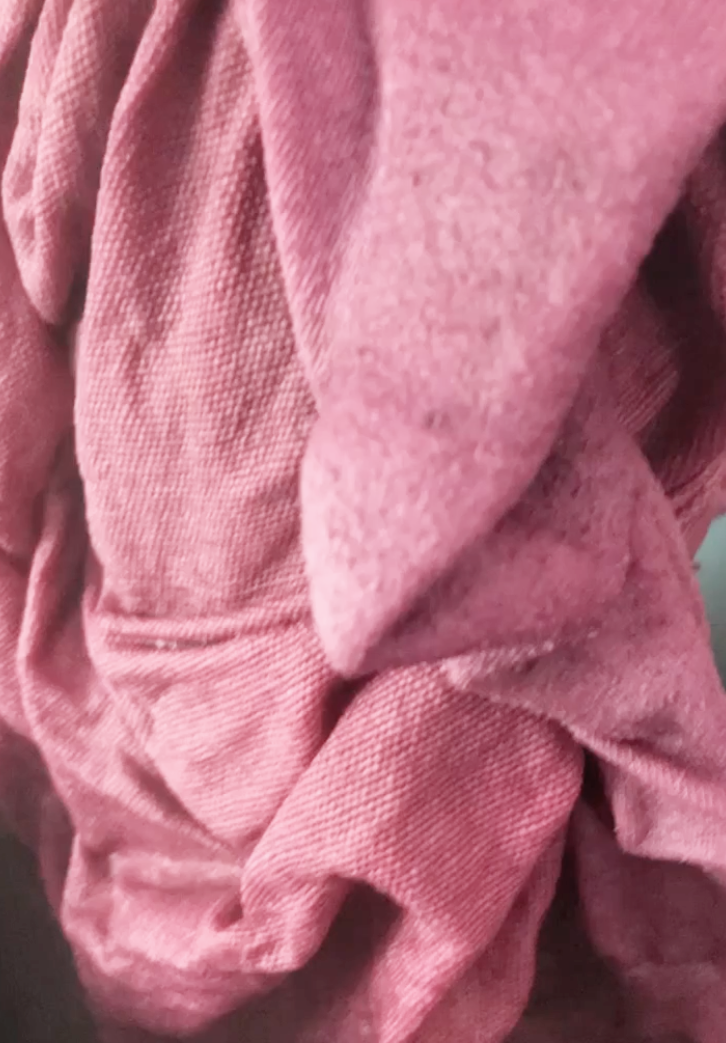 Pink Natural Dyed Shibori Tassel Square Pillow