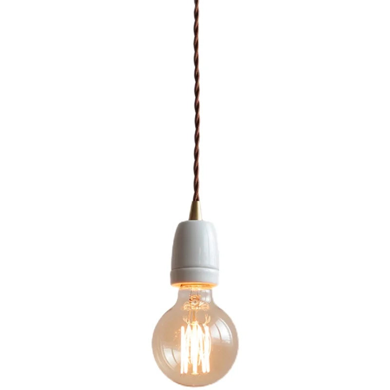 Single Head Ceramic LED Pendant Lamp Beside Industrial Loft Vintage Style Hanging Light Japanese Hanglamp Lamparas Edison