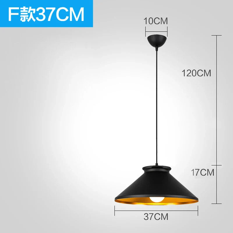 Nordic Retro Industrial Black Ceiling Pendant Lamp - Perfect for Restaurant, Dining Table, and Bar Decor