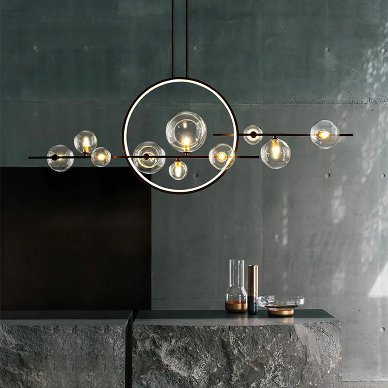 Modern Glass Pendant Lamp - Nordic Home Decor Lighting for Dining and Living Spaces
