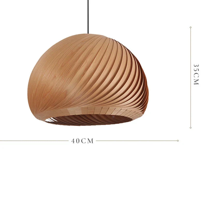 Nordic Round Ball Wooden Pendant Light - Simple and Creative Lighting for Living Room, Bedroom, Dining Room, and Bar Decor