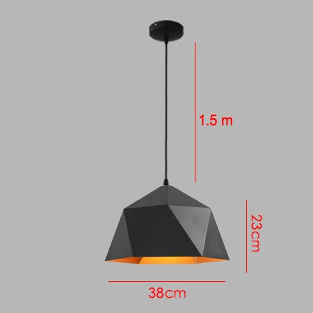 Nordic Retro Industrial Black Ceiling Pendant Lamp - Perfect for Restaurant, Dining Table, and Bar Decor