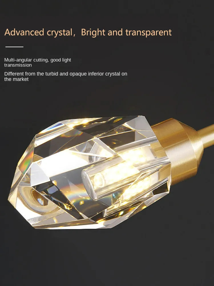 Luxury Crystal Living Room Chandelier - Modern Decor Pendant Light Fixture for Bedrooms, Dining Areas, Kitchens, and Home Decoration