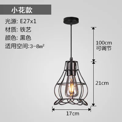Luna Industrial Retro Style Pendant light