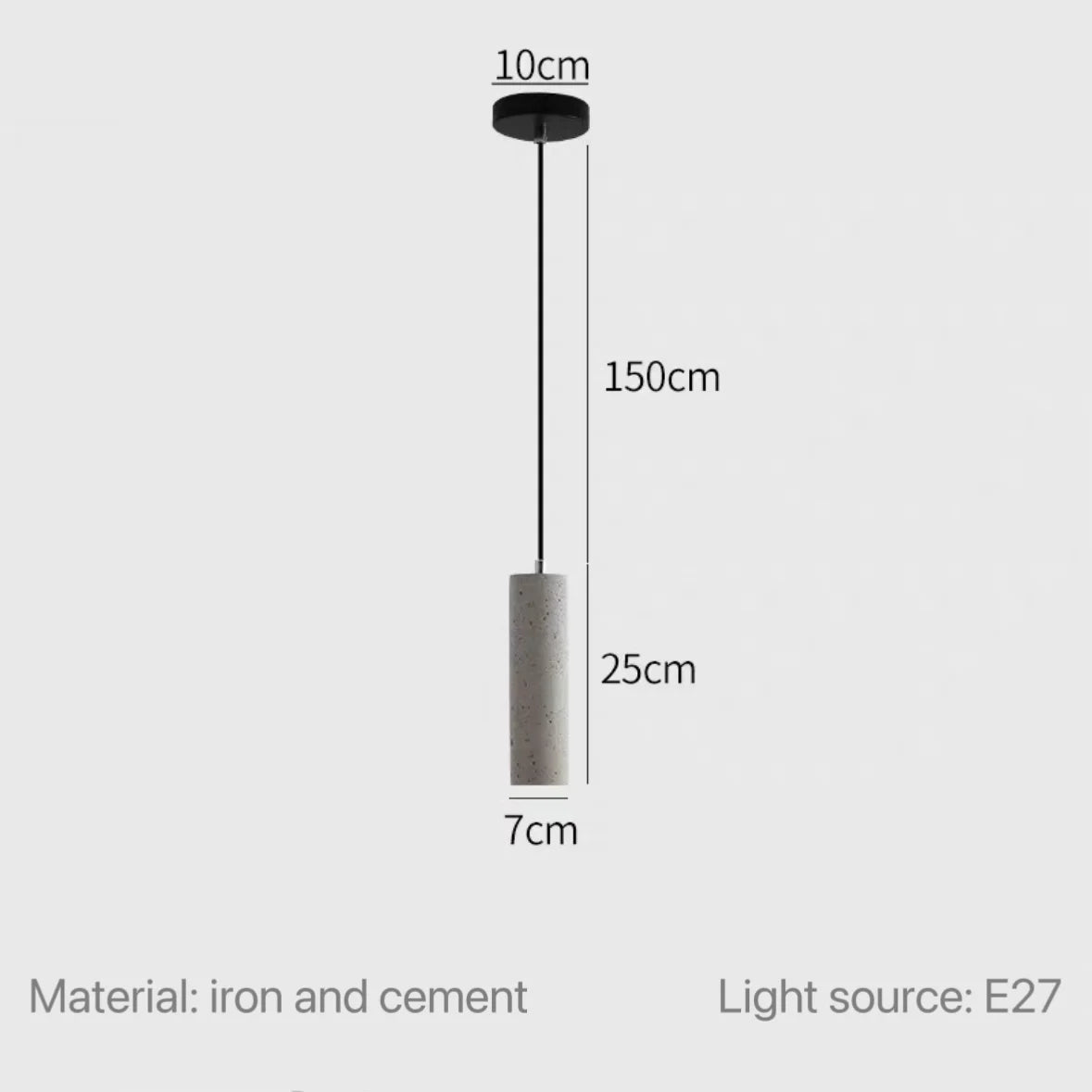 Nordic Modern Cement Pendant Lamp - Contemporary Lighting for Bedrooms, Restaurants, and More