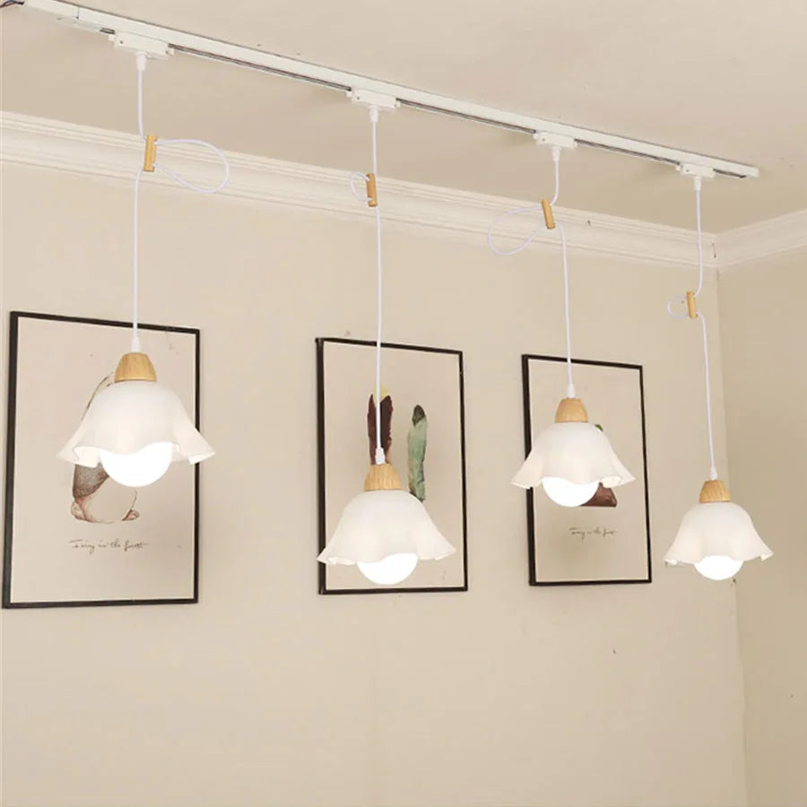 Modern LED Track Light with Adjustable Pendant Design - 12W Hanging Lamp