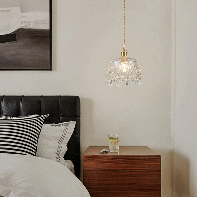 European Retro Glass Pendant Lamp - Vintage-Inspired Lighting Fixture
