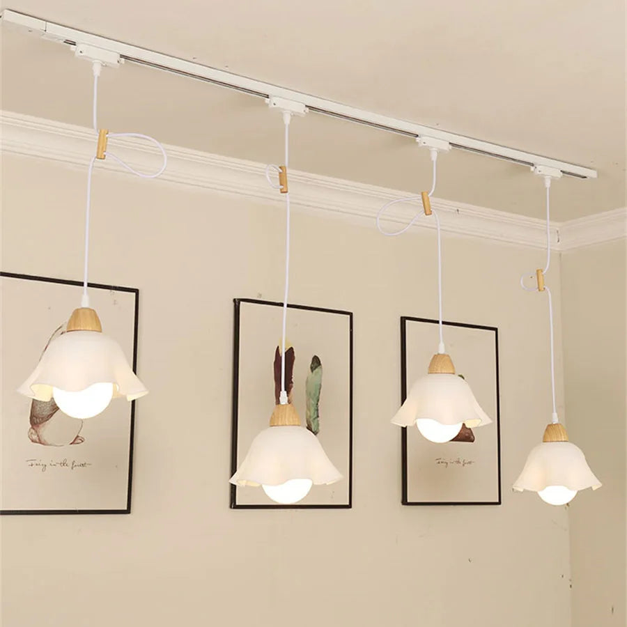 Modern LED Track Light with Adjustable Pendant Design - 12W Hanging Lamp