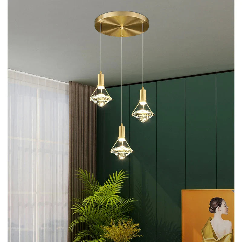 Modern Crystal LED Pendant Lights - Elegant Hanging Chandeliers for Living Rooms, Dining Areas, Kitchens, Restaurants, Bars, and Home Decor