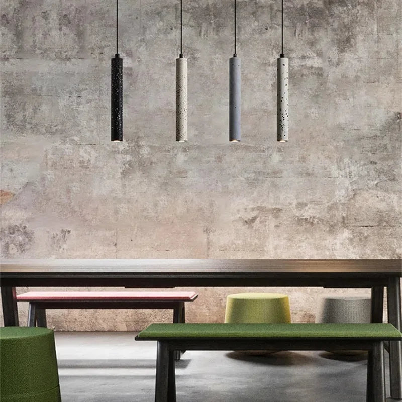 European Cement Pendant Light - Contemporary Elegance for Dining Spaces