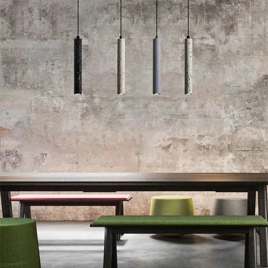 European Cement Pendant Light - Contemporary Elegance for Dining Spaces