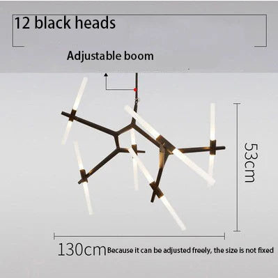 Modern LED Chandeliers - Gold and Black Ceiling Hanging Lighting - Perfect for Dining, Kitchen, Living Room, Bedroom Indoor Decor - Suspension Pendant Lamp