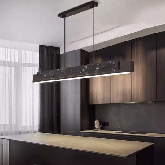 Luxury Marble Chandelier - Modern LED Pendant Lamp for Indoor Lighting and Minimalist Elegance