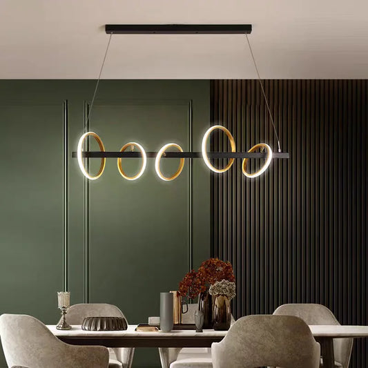 Modern LED Nordic Restaurant Ceiling Chandelier - Industrial Pendant Lamps for Dining Tables, Living Rooms, and Bars