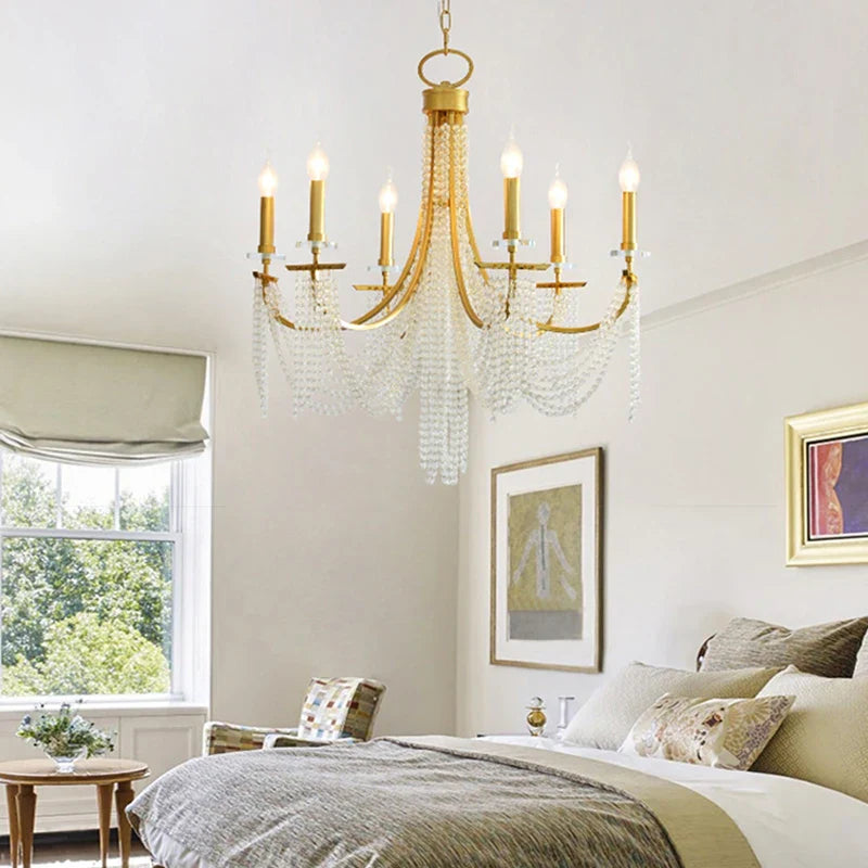 Candle Ceiling Chandeliers - LED Lustres for Classical Home Decoration Pendant Lighting in Living and Dining Rooms