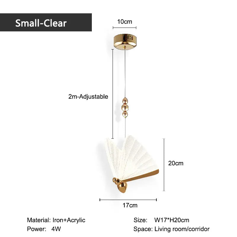 Nordic LED Butterfly Pendant Lamps - Elegance for Your Bedroom and Living Space