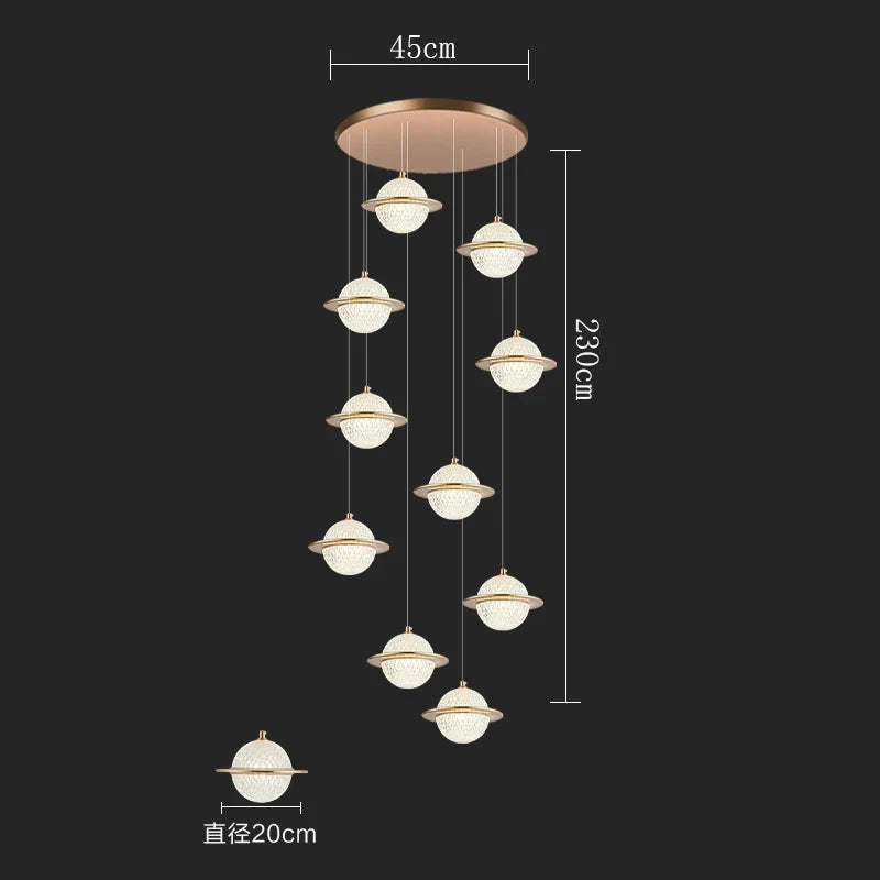 Nordic Home Decor Pendant Lamp - Versatile Lighting for Dining Rooms, Staircases, and Living Rooms