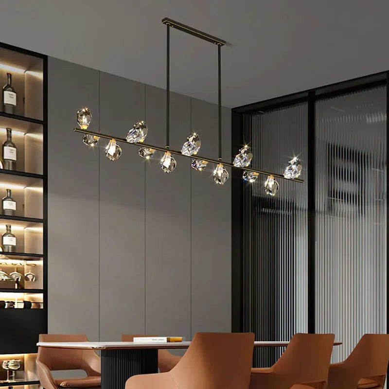 Exquisite Crystal Pendant Lights - Elegant Indoor Lighting for Dining Rooms and Salons
