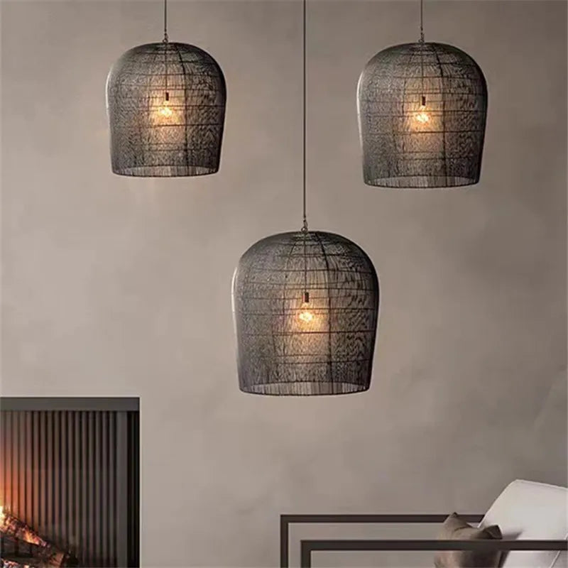 Wabi Sabi Rattan Pendant Light - Handcrafted Elegance for Your Dining Room, Bedroom, or Bar Area