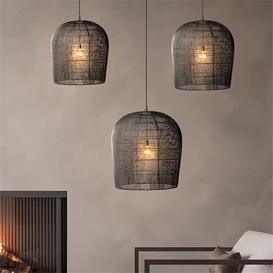 Wabi Sabi Rattan Pendant Light - Handcrafted Elegance for Your Dining Room, Bedroom, or Bar Area