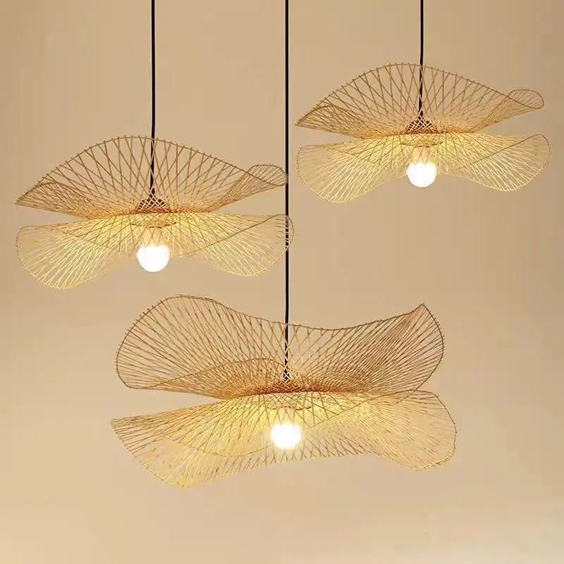 Bamboo Woven Chandeliers - Natural Rattan Elegance for Your Kitchen and Living Room