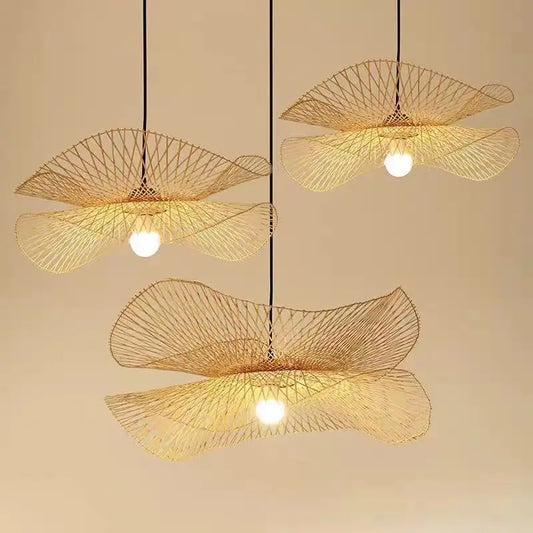 Bamboo Woven Chandeliers - Natural Rattan Elegance for Your Kitchen and Living Room