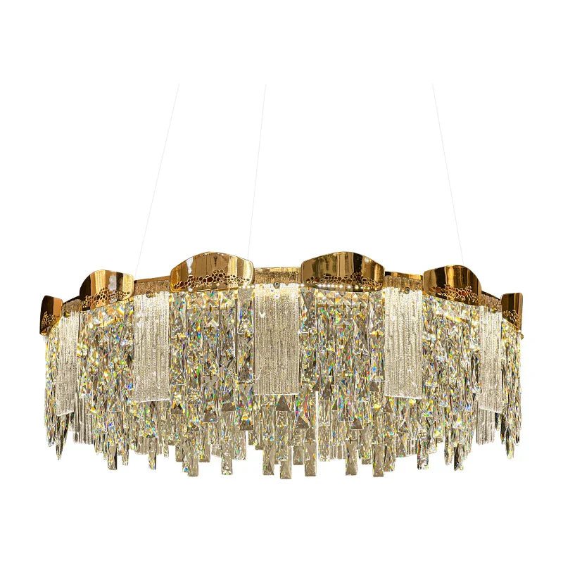 Elegant Modern Circular Crystal Chandeliers - Adding Light Luxury and Creativity to Your Living Room, Dining Room, and More