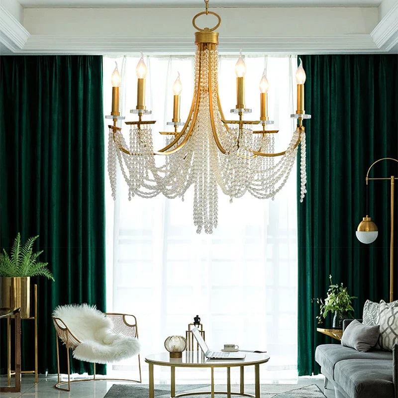 Candle Ceiling Chandeliers - LED Lustres for Classical Home Decoration Pendant Lighting in Living and Dining Rooms