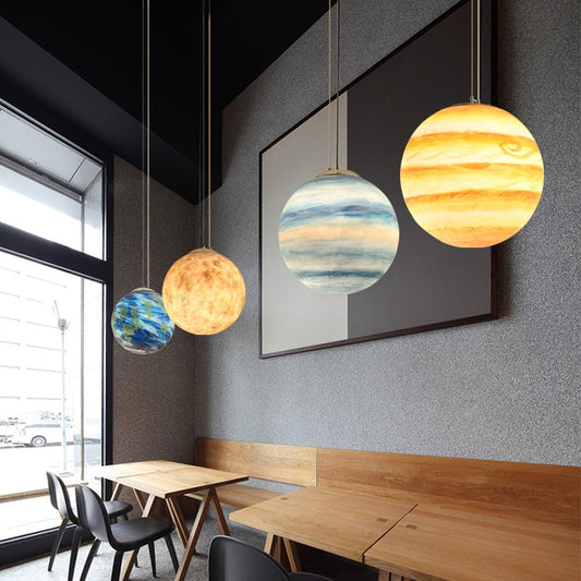 Ava's Galaxy Nordic Planet Acrylic Pendant Light