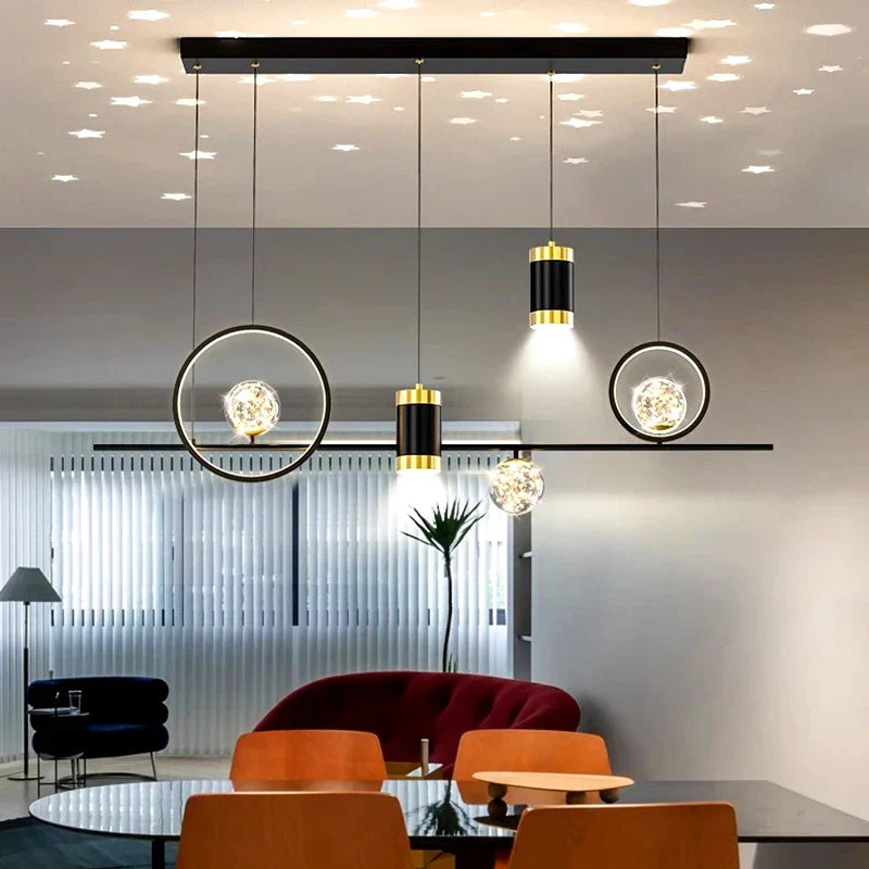 Modern Pendant Chandelier for Dining Room - Stylish Ceiling Hanging Light Fixture for Indoor Decor