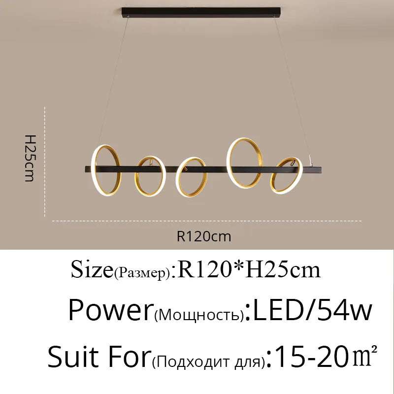 Modern LED Nordic Restaurant Ceiling Chandelier - Industrial Pendant Lamps for Dining Tables, Living Rooms, and Bars