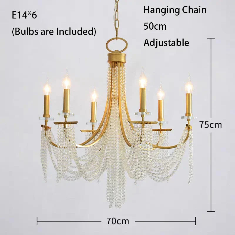 Candle Ceiling Chandeliers - LED Lustres for Classical Home Decoration Pendant Lighting in Living and Dining Rooms